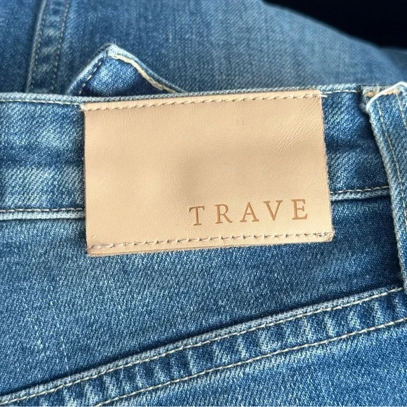 Trave Sweet Emotion Jeans Size 25 Button Fly Cropped Raw Hem Medium Wash MadeUSA - Picture 7 of 11